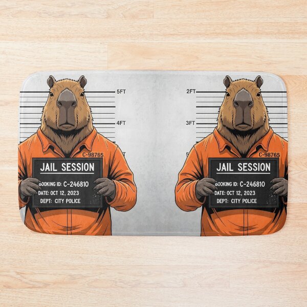 Item preview, Capybara Mugshot - Jail Session Capy - Funny Animal Meme designed and sold by Roland Art Store.