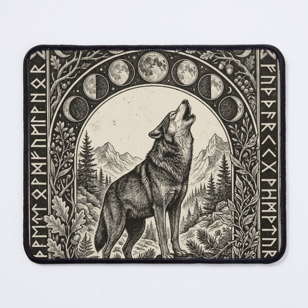 Item preview, Engraved Moon Wolf designed and sold by  ViralVisionsCreating .