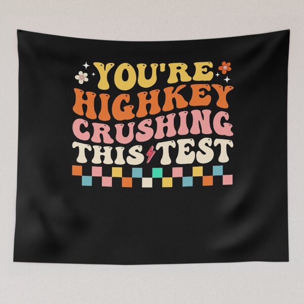 Item preview, Groovy Highkey Crushing This Test Retro Teacher designed and sold by KroghDs.