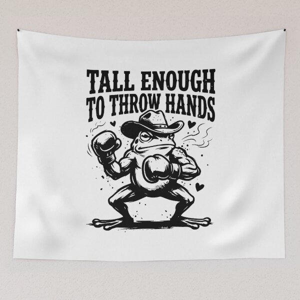 Item preview, Funny Cowboy Toad Boxing Tall Enough for Your Shins Frog Design, funny frog lover gift, cowboy toad boxing designed and sold by AsturShop.