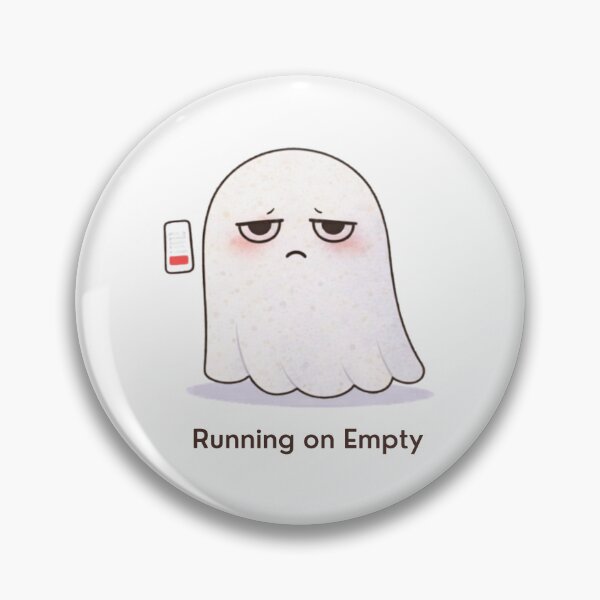 Item preview, Running on Empty Ghost | Cute Kawaii Aesthetic | Burnout Mood Design designed and sold by The Mood Index.