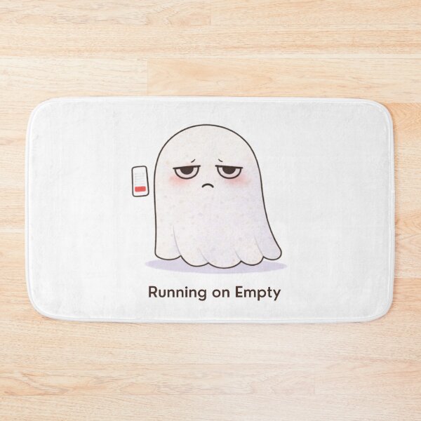 Item preview, Running on Empty Ghost | Cute Kawaii Aesthetic | Burnout Mood Design designed and sold by The Mood Index.