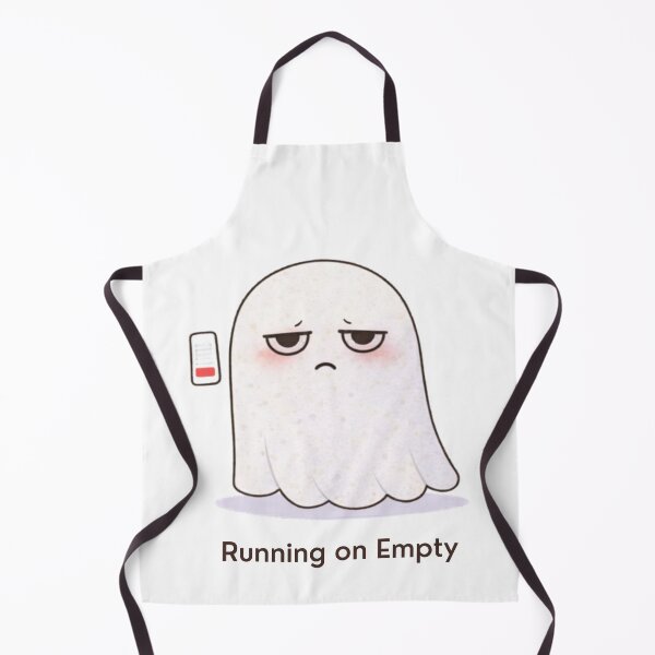 Item preview, Running on Empty Ghost | Cute Kawaii Aesthetic | Burnout Mood Design designed and sold by The Mood Index.