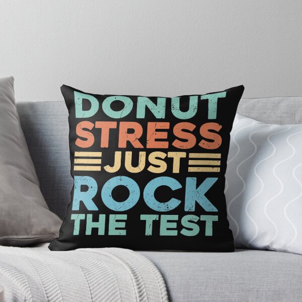 Item preview, Donut Stress Just Rock The Test Retro Teacher designed and sold by KroghDs.