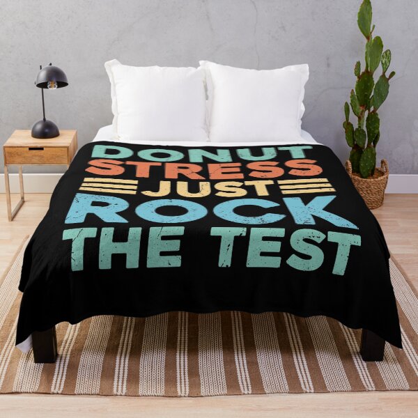 Item preview, Donut Stress Just Rock The Test Retro Teacher designed and sold by KroghDs.