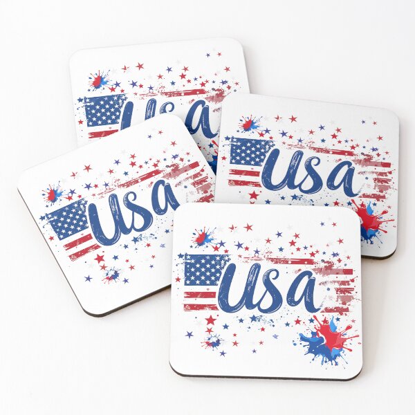 Item preview, USA in custom text and patriotic accents designed and sold by Art-Horizon.