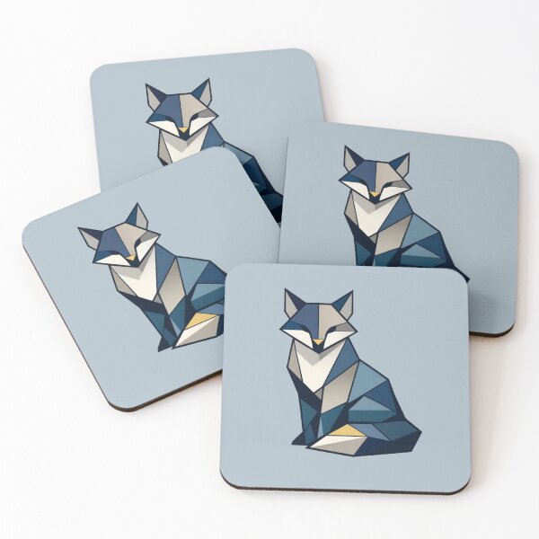 Item preview, Minimalist Geometric Fox - Nordic Folk Art Illustration designed and sold by Artyoka.