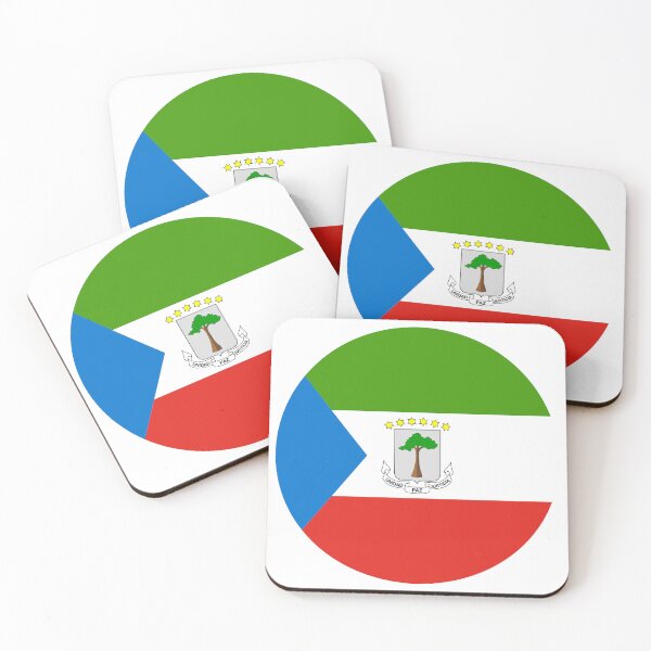 Item preview, Equatorial Guinea Round Flag African Heritage designed and sold by NTGUILTY.