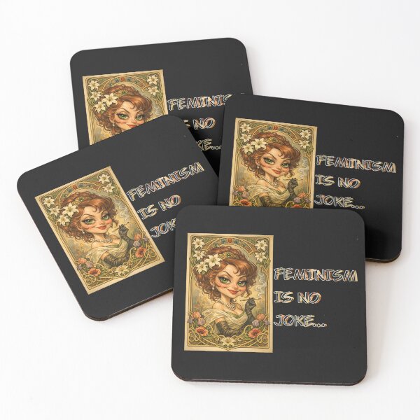 Item preview, Feminism Is No Joke – Colorful Statement Art designed and sold by anamariafischer.