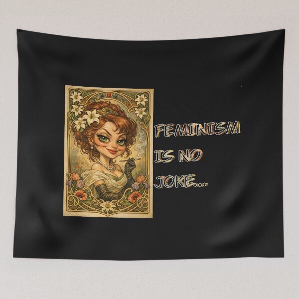 Item preview, Feminism Is No Joke – Colorful Statement Art designed and sold by anamariafischer.