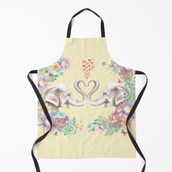 Item preview, Elephant Love Watercolor Floral Heart Illustration designed and sold by LCWaterworth.