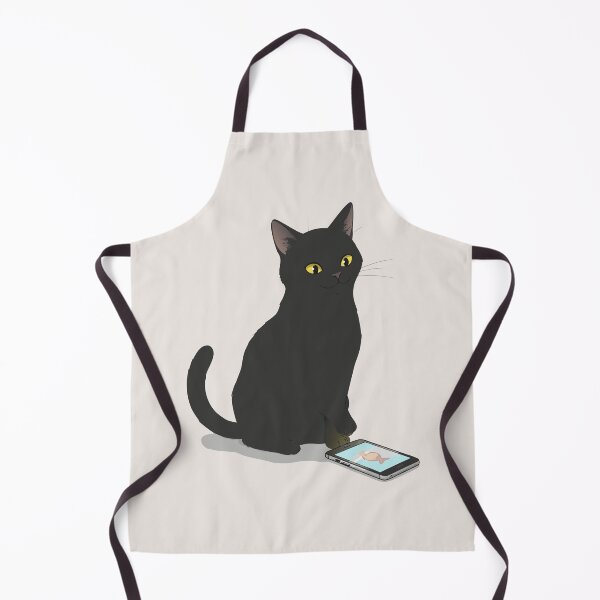 Item preview, Funny Black Cat Playing Fish Game on Smartphone designed and sold by Cipher & Soul.