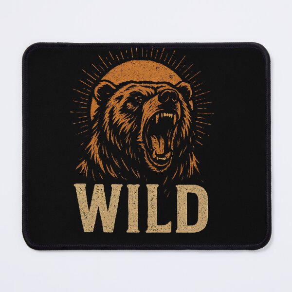 Item preview, Vintage Roaring Grizzly Bear Wild Nature Illustration designed and sold by Xnuery.