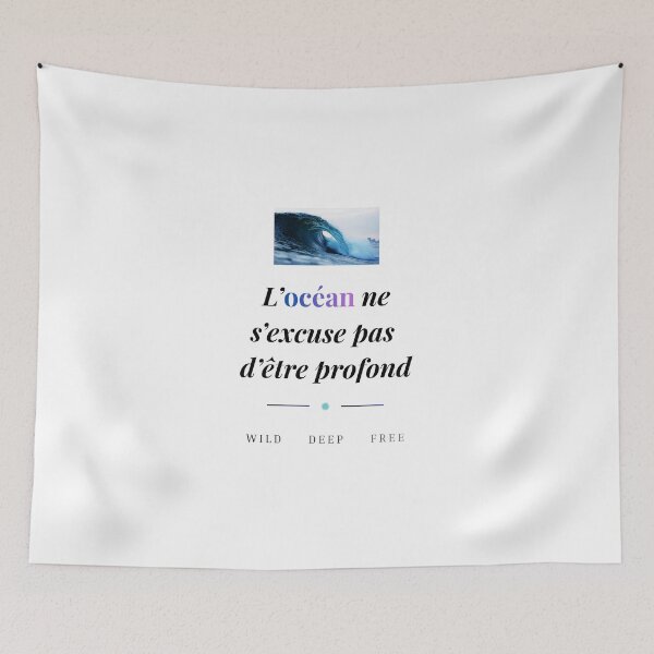 Item preview, The ocean makes no apologies for being deep - Inspirational Quote designed and sold by DIAMVERA.