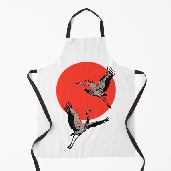 Item preview, Cranes and Rising Sun – Elegant Minimalist Design designed and sold by Novalineastudio.