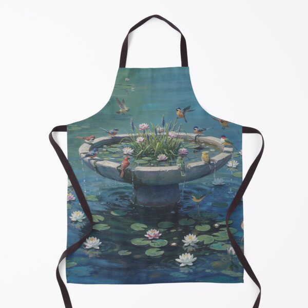 Item preview, Songbirds at the Water Fountain – Tranquil Garden designed and sold by Stick-Shop9.