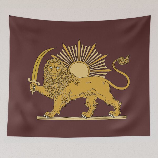Item preview, Persian Lion Sun Symbol – Ancient Iran Design Luxury designed and sold by Rojan Kamyab.