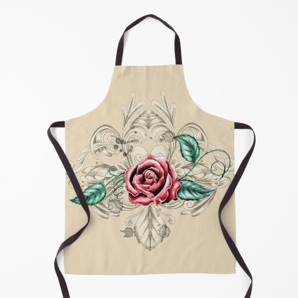 Item preview, Vintage Rose Floral Damask Romantic Illustration designed and sold by LCWaterworth.