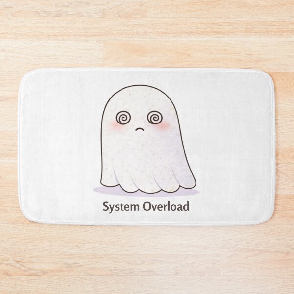 Item preview, System Overload Ghost | Cute Kawaii Aesthetic | Burnout Mood Design designed and sold by The Mood Index.