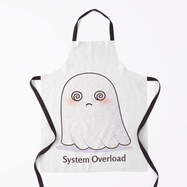 Item preview, System Overload Ghost | Cute Kawaii Aesthetic | Burnout Mood Design designed and sold by The Mood Index.