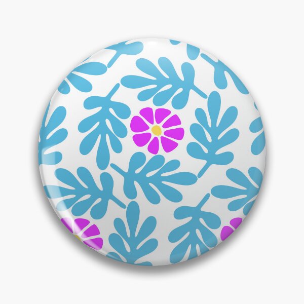 Item preview, Matisse Abstract Floral Pattern Blue and Pink designed and sold by Atlasoloji.