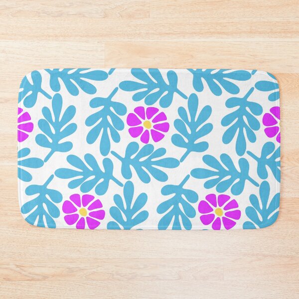 Item preview, Matisse Abstract Floral Pattern Blue and Pink designed and sold by Atlasoloji.