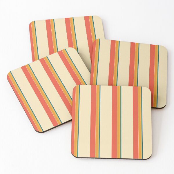 Item preview, Warm Retro Vertical Stripes Pattern – Orange, Beige & Teal Vintage Summer Aesthetic designed and sold by WildHugeDot.