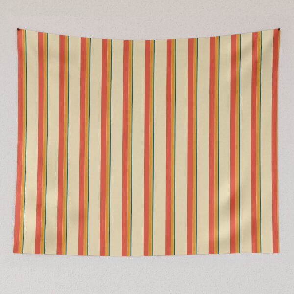 Item preview, Warm Retro Vertical Stripes Pattern – Orange, Beige & Teal Vintage Summer Aesthetic designed and sold by WildHugeDot.