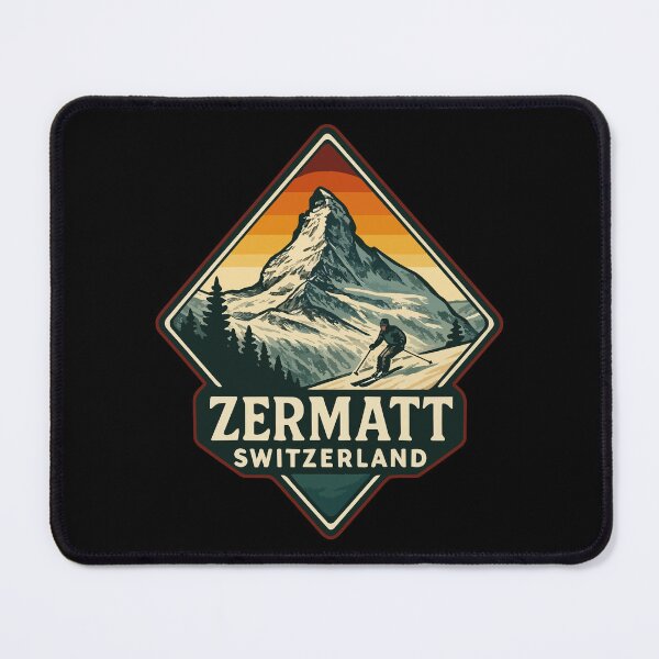 Item preview, Zermatt Mountain Switzerland Retro Vintage Travel designed and sold by TomFrontierArt.