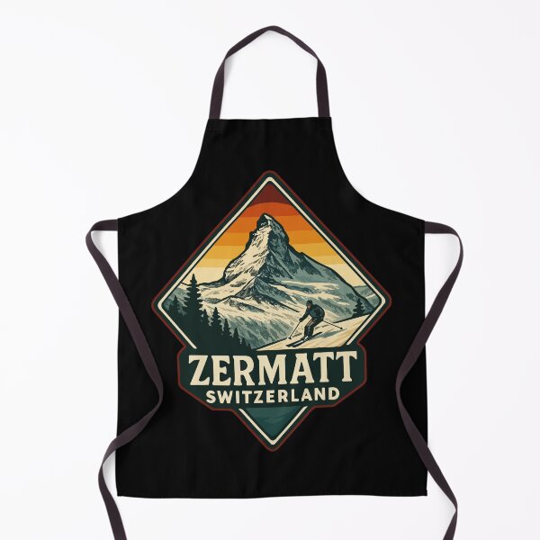 Item preview, Zermatt Mountain Switzerland Retro Vintage Travel designed and sold by TomFrontierArt.