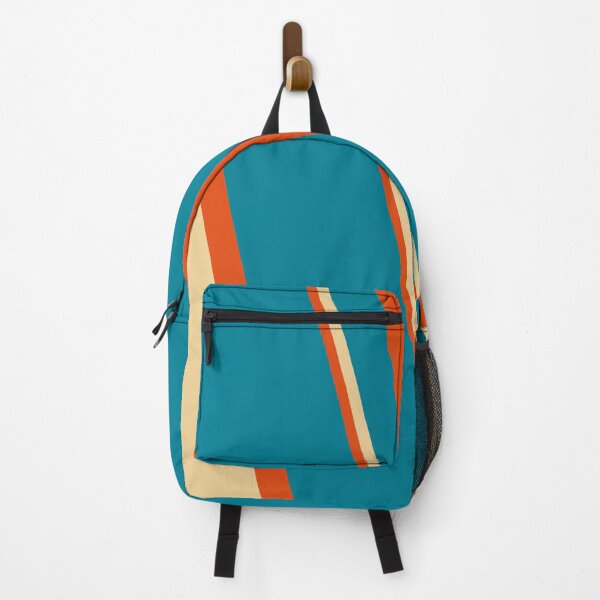 Item preview, Retro Diagonal Stripes Pattern – Teal, Orange & Beige Vintage 70s Minimalist Design designed and sold by WildHugeDot.