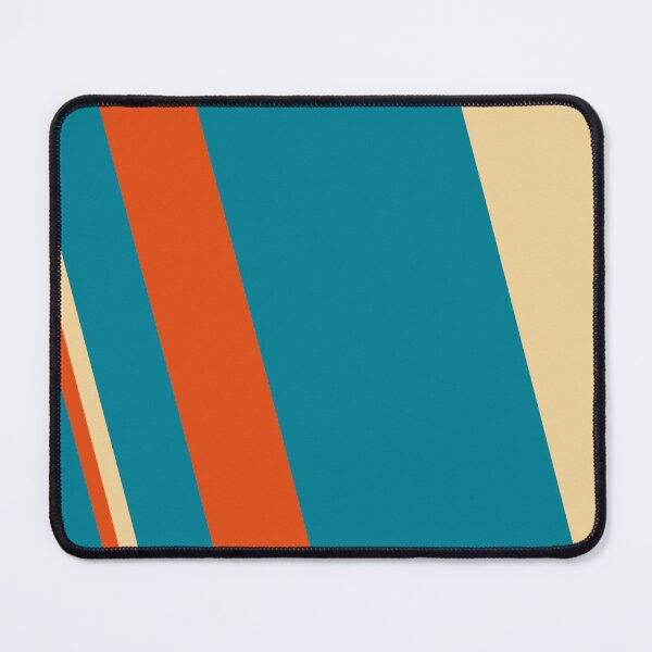 Item preview, Retro Diagonal Stripes Pattern – Teal, Orange & Beige Vintage 70s Minimalist Design designed and sold by WildHugeDot.