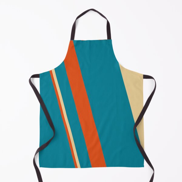 Item preview, Retro Diagonal Stripes Pattern – Teal, Orange & Beige Vintage 70s Minimalist Design designed and sold by WildHugeDot.