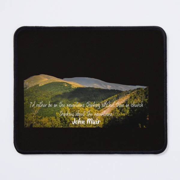 Item preview, Thinking of God in the Mountains – John Muir Quote designed and sold by Thorongla.