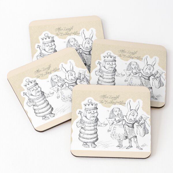 Item preview, Alice Through the Looking-Glass - Alice, Haigha Rabbit And The White King (ink drawing by ACCI) designed and sold by VanyssaGraphics.