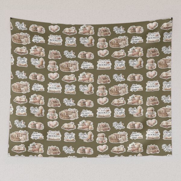 Item preview, Book Mom Sticker Sheet – Cozy Reading Aesthetic designed and sold by Mirosi-S.