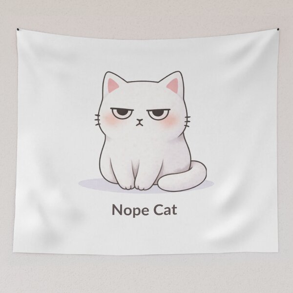 Item preview, Nope Cat | Cute Kawaii Aesthetic | Funny Introvert Mood Design designed and sold by The Mood Index.