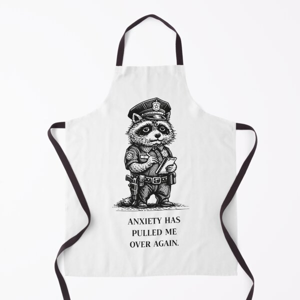 Item preview, Anxiety Raccoon Police Meme – Anxiety Has Pulled Me Over Again designed and sold by Region.