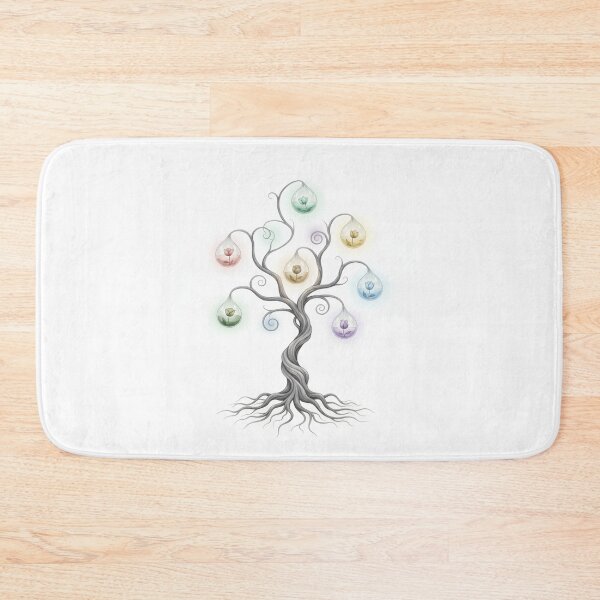 Item preview, Dream Tropical Tree – Seven floating flower drops in pastel colors designed and sold by Herzbaumatelier.