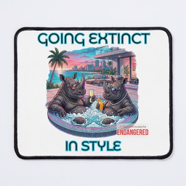 Item preview, Funny Rhino Jacuzzi Gift – Critically Endangered Animal Humor – Birthday Gift Animal Lover Nature designed and sold by Nature & Moustaches.
