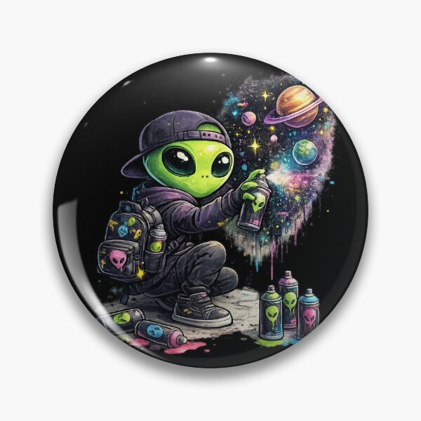Artikelvorschau, Weltraum-Graffiti-Alien – Futuristisches Street-Art-Design entworfen und verkauft von UnicornDreamers.