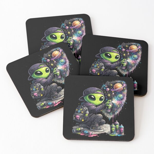 Item preview, Space Graffiti Alien – Futuristic Street Artist Design designed and sold by UnicornDreamers.