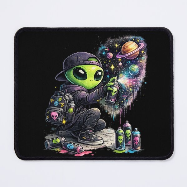Item preview, Space Graffiti Alien – Futuristic Street Artist Design designed and sold by UnicornDreamers.