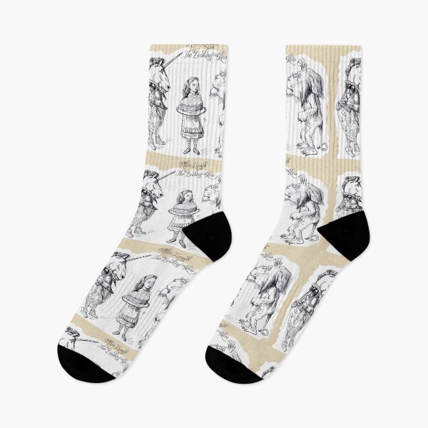 Item preview, Alice Through the Looking-Glass - Alice With The Plum Cake, Unicorn and Lion (ink drawing by ACCI) designed and sold by VanyssaGraphics.