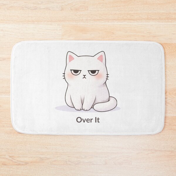Item preview, Over It Cat | Cute Kawaii Aesthetic | Tired Mood Design designed and sold by The Mood Index.