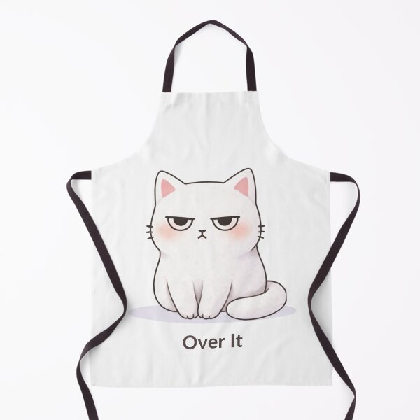 Item preview, Over It Cat | Cute Kawaii Aesthetic | Tired Mood Design designed and sold by The Mood Index.