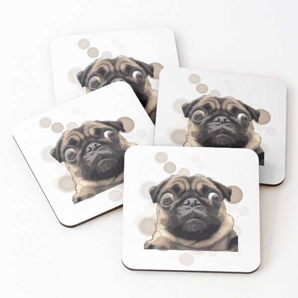 Item preview, Surprised Pug Dog - Funny Illustration designed and sold by iamKRUK.