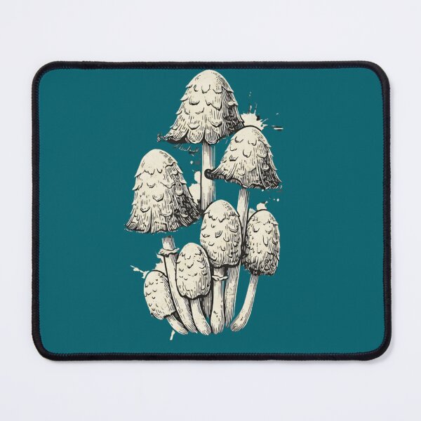 Item preview, Vintage Shaggy Inkcap Mushroom Mycology Etching designed and sold by MyTutina.