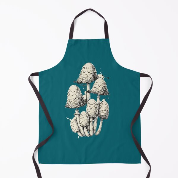Item preview, Vintage Shaggy Inkcap Mushroom Mycology Etching designed and sold by MyTutina.