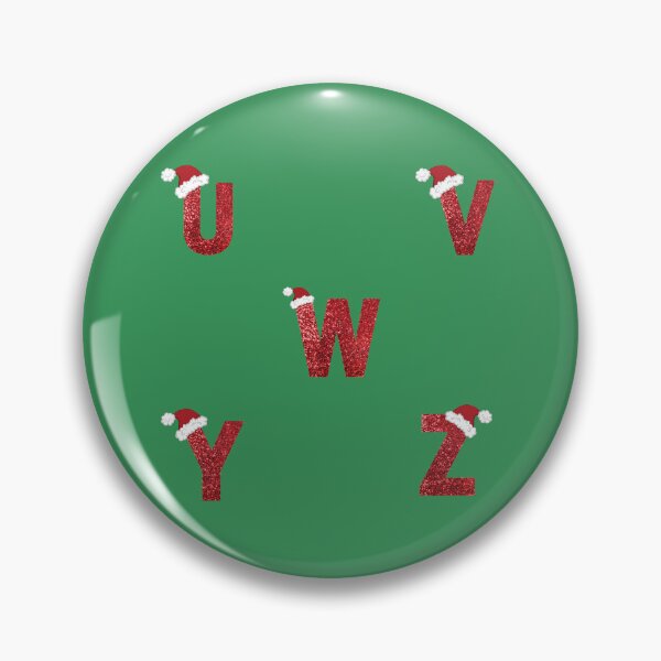 Item preview, Sparkly Christmas Letters U, V, W, Y, Z sticker pack designed and sold by LiveAndGlow.